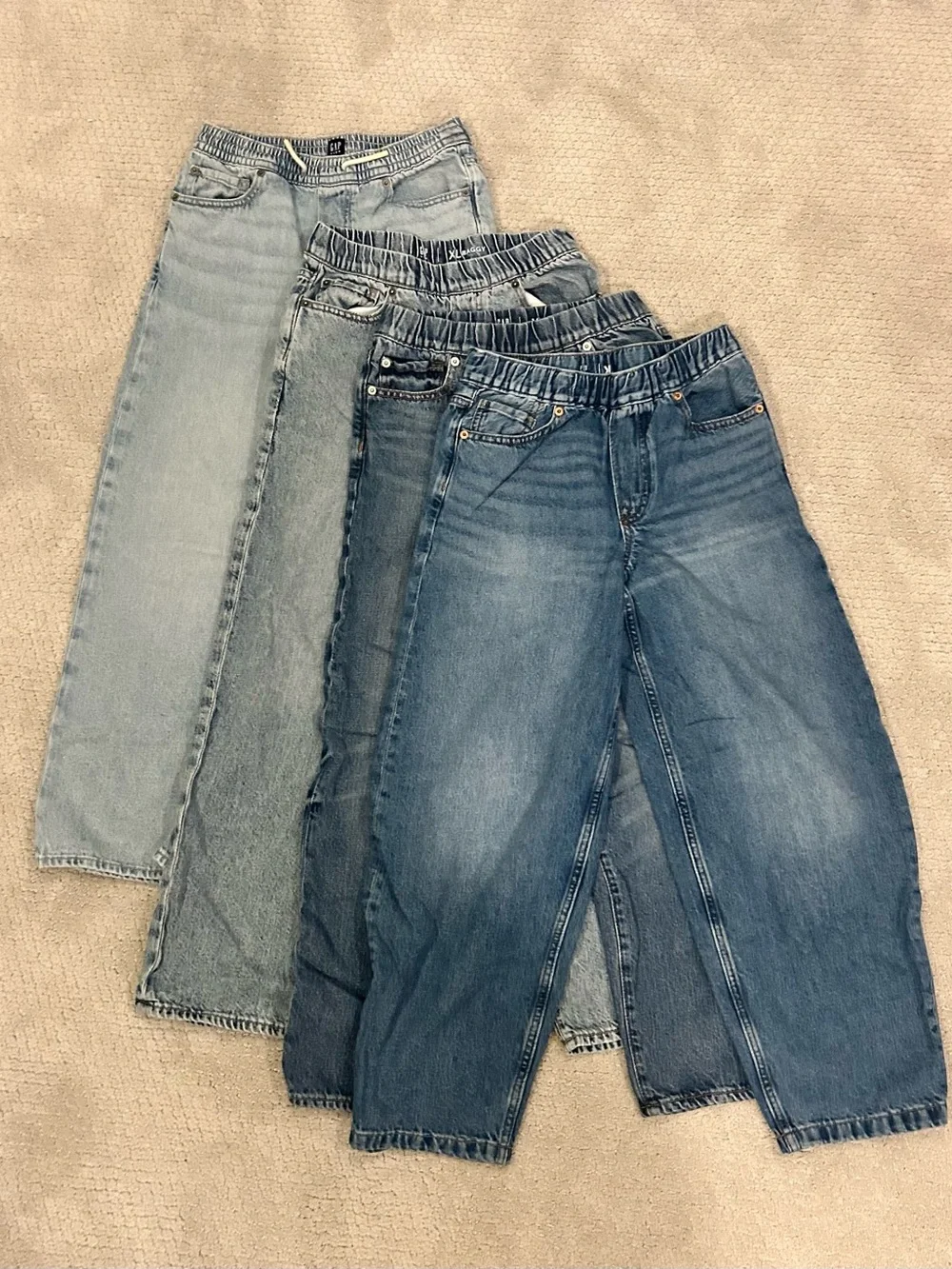 Gap Kids Elastic Waist Blue Denim Jeans - Pack XL